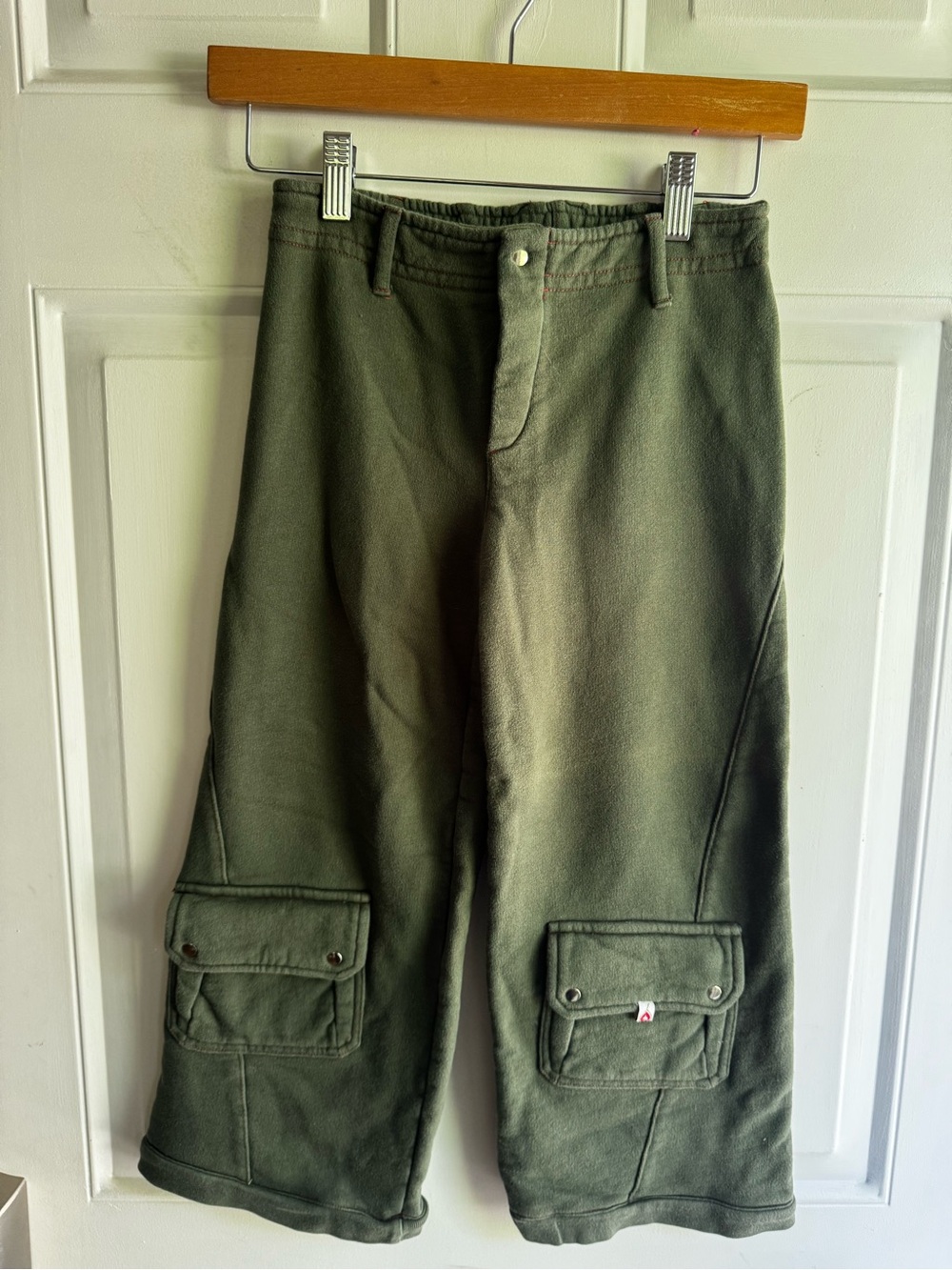 FIG KIDS Organic Cotton French Terry Olive Green Pants - 8 years- NWT